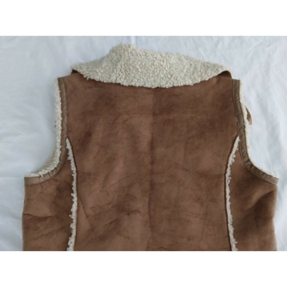 Wilsons Leather Vest Faux Shearling Country Western Womens Size Medium - Picture 7 of 10